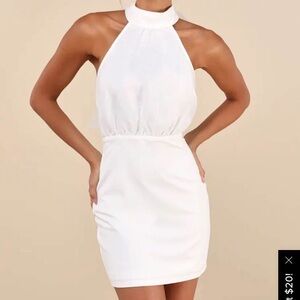 Lulu's Chic White Backless Dress